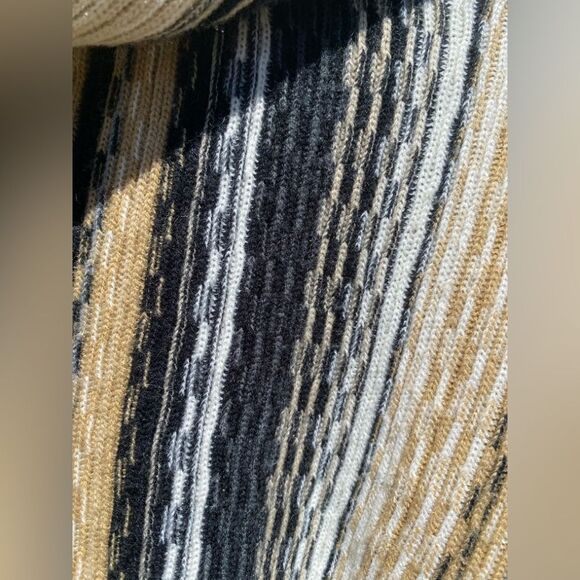 Y2K Festival Bohemian Western Cottage Stripe 70s Poncho Shawl Retro Cape - Picture 10 of 13